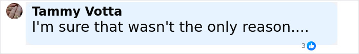 A Facebook comment from Tammy Votta stating she is sure that wasn't the only reason, related to Michigan suspect's eerie confession.