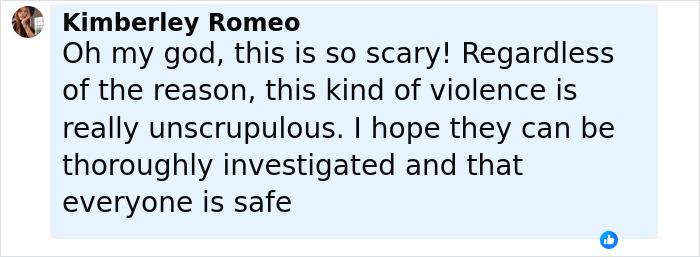 User comment expressing fear and hope for thorough investigation and safety after Michigan suspect's eerie church attack confession.