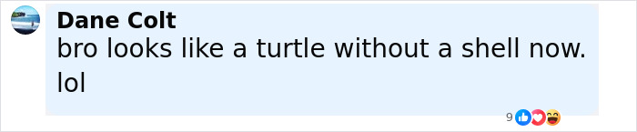 Comment by Dane Colt expressing concern and humor about Dwayne Johnson&rsquo;s new slim look sparking health discussions.