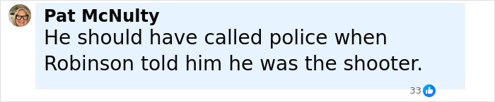 Screenshot of a social media comment mentioning Charlie Kirk assassin&rsquo;s roommate and problematic behavior revealed by a relative.