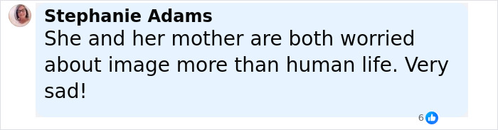 Comment by Stephanie Adams expressing concern over image priorities amid Kentucky cheerleader case revelation and safe haven baby box detail. Comment by Stephanie Adams expressing concern over image priorities amid Kentucky cheerleader case revelation and safe haven baby box detail.