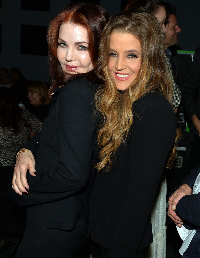 Priscilla Presley and Lisa Marie Presley posing together at an event, relating to lawsuit and final moments.