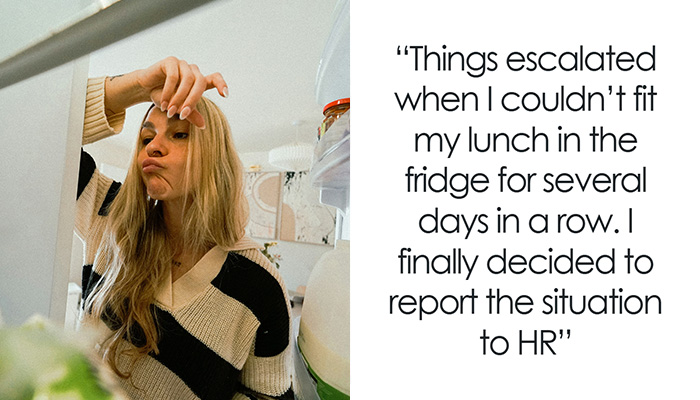 Woman Hijacks An Entire Fridge At Work, Doesn’t Take Confrontation From A Coworker Well