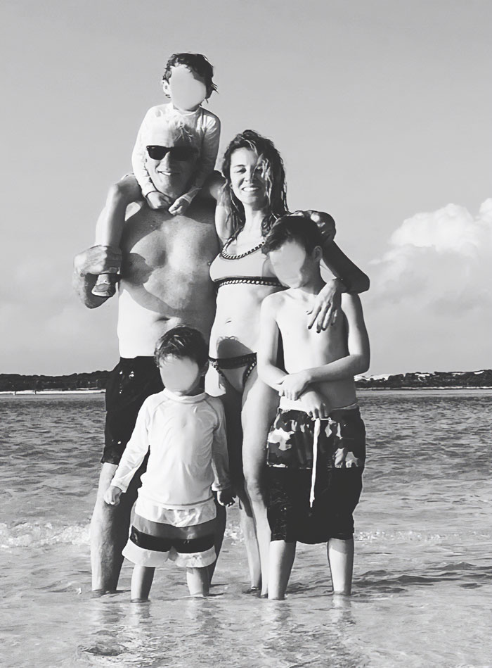 Richard Gere with family at the beach, highlighting news of Richard Gere&rsquo;s multimillion-dollar home demolition.