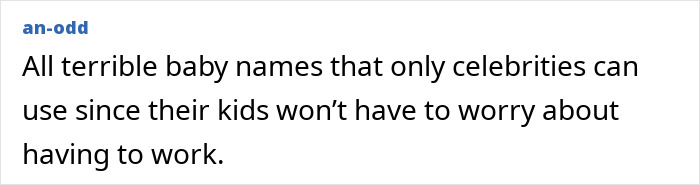 Text excerpt about unusual baby names celebrities choose, highlighting concerns from Rihanna fans over a cruel newborn daughter name.