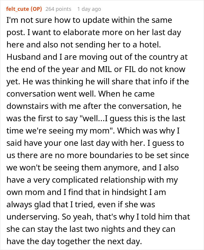 Woman&rsquo;s MIL makes rude comments for years, husband finally breaks down over emotional boundaries and family tensions.