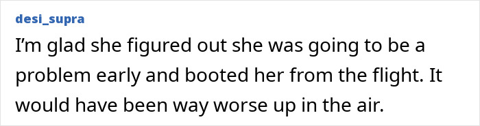 Comment discussing an entitled passenger who was kicked off flight after telling attendant to shut up. Comment discussing an entitled passenger who was kicked off flight after telling attendant to shut up.