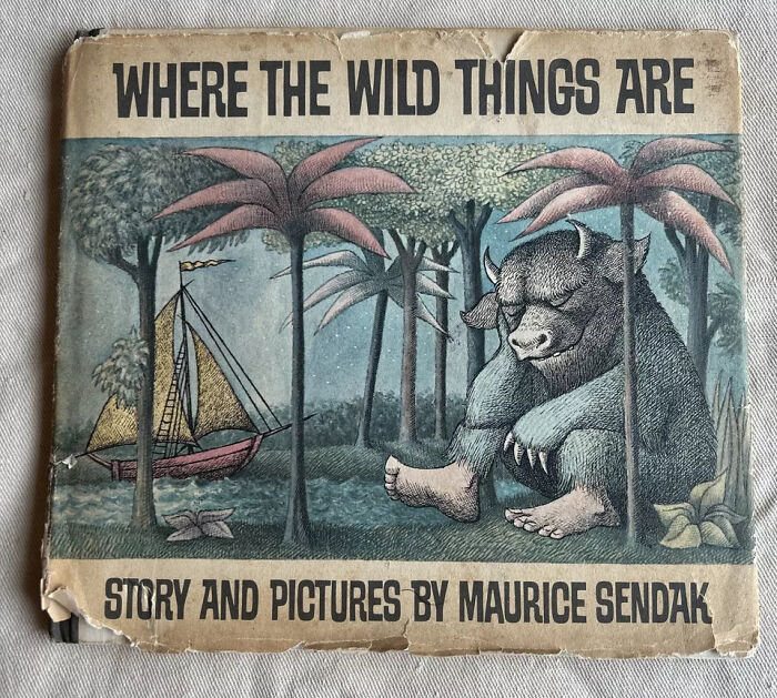 Vintage toys worth fortune featuring a worn copy of Where the Wild Things Are by Maurice Sendak