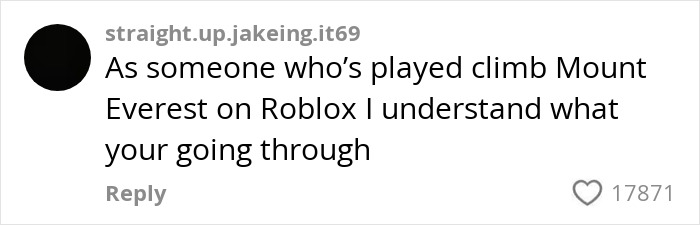 Screenshot of an online comment discussing a Mount Everest climb, related to a severely injured 17-year-old teen. Screenshot of an online comment discussing a Mount Everest climb, related to a severely injured 17-year-old teen.