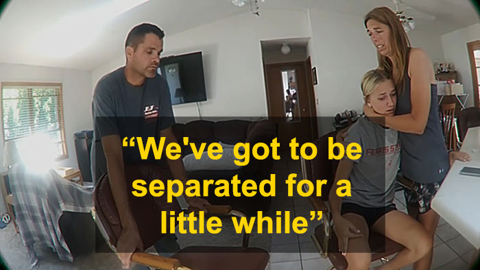 Dad shows devastated reaction at home while comforting daughter after discovering wife secretly bullied her.