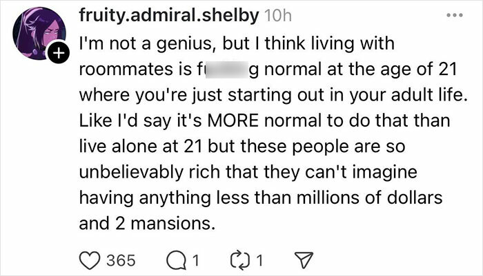 Social media post defending Elon Musk’s transgender daughter living with roommates at age 21 amid financial rumors. Social media post defending Elon Musk’s transgender daughter living with roommates at age 21 amid financial rumors.