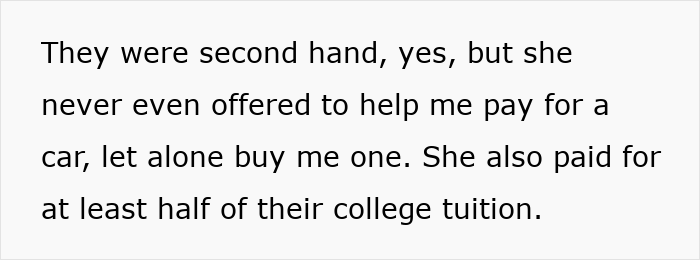 Alt text: A text excerpt highlighting siblings refusing support and challenges in taking care of their mother&rsquo;s financial needs.
