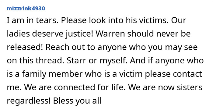 Comment expressing grief and urging justice for victims in a teen homicide survival story discussed in a podcast thread.