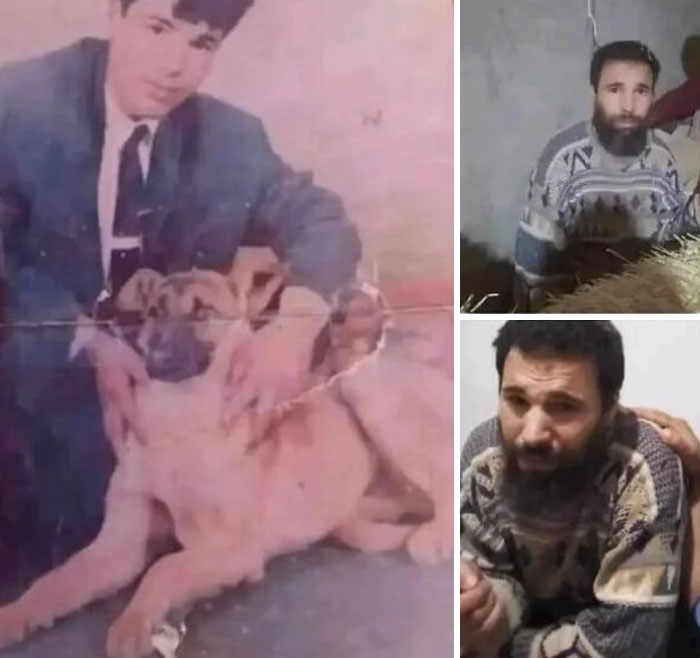 Collage of three eerie photos showing men in different settings, part of terrifying photos and stories collection.