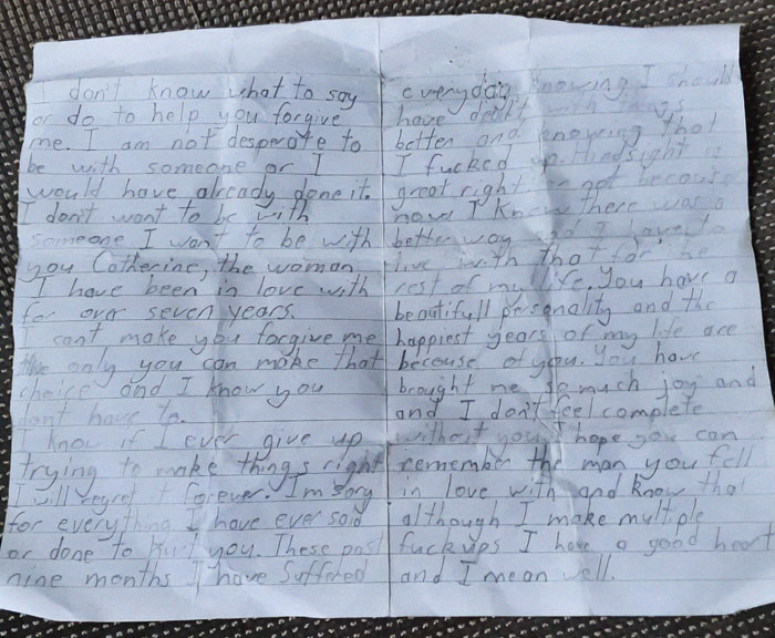 Handwritten letter from fugitive dad who vanished into wilderness with 3 kids before being fatally shot in police standoff.
