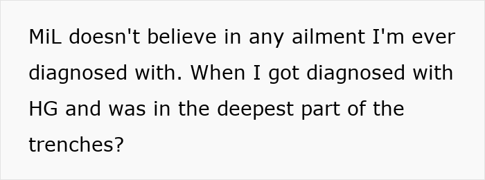 Text stating a woman calls out her mother-in-law for hijacking pregnancy by using her uterus as a Facebook profile picture.