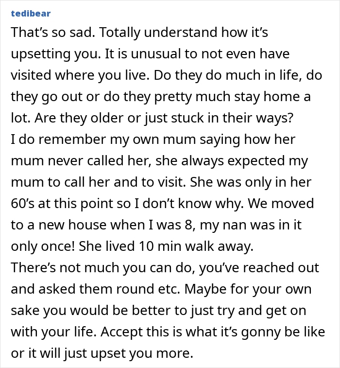 Text post on social media about daughter heartbroken as parents prefer watching TV all day than spending time with her.