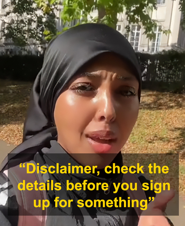 Woman wearing hijab outdoors, reacting awkwardly after accidentally joining a gay running club, viral footage moment captured Woman wearing hijab outdoors, reacting awkwardly after accidentally joining a gay running club, viral footage moment captured