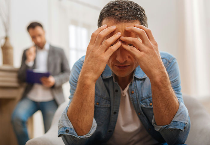 Man struggling with emotions after wife&rsquo;s reaction to husband attending sister&rsquo;s baby shower, needing therapy help.