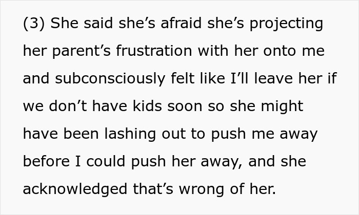 Text excerpt exploring wife&rsquo;s reaction to husband attending sister&rsquo;s baby shower and its emotional impact on him.