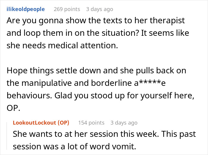 Text exchange about wife&rsquo;s reaction to husband attending sister&rsquo;s baby shower causing emotional and therapy challenges.