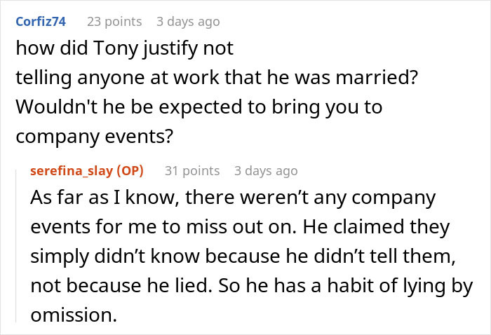 Reddit comments revealing a man&rsquo;s worry over wife&rsquo;s petty drama affecting his job, which ultimately costs their marriage.