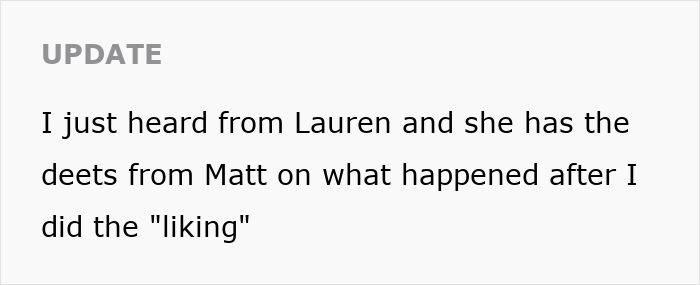 Screenshot of a text update discussing a man worried about his wife&rsquo;s petty drama affecting his job and marriage.