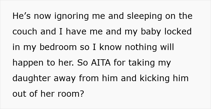 Mom bans husband from nursery, realizes he has a real problem, and begins building an exit plan for safety. Mom bans husband from nursery, realizes he has a real problem, and begins building an exit plan for safety.