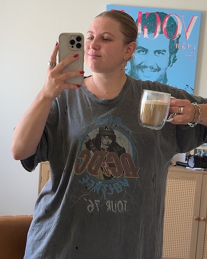 Woman taking a selfie holding a coffee mug, symbolizing solving a medical mystery after multiple doctor visits failed. Woman taking a selfie holding a coffee mug, symbolizing solving a medical mystery after multiple doctor visits failed.