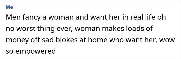 Text post discussing a woman empowering herself after male co-workers place bets about her personal life. Text post discussing a woman empowering herself after male co-workers place bets about her personal life.