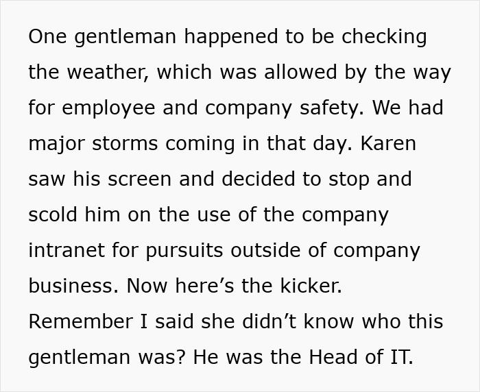 Office Karen can't mind her own business as colleagues watch karma catch up to her at work. Office Karen can't mind her own business as colleagues watch karma catch up to her at work.