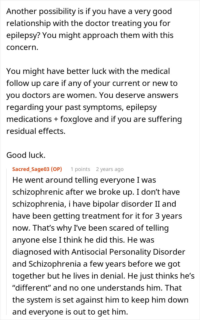 Woman suspects her ex of poisoning her after months of mysterious illness and strange confession in a troubled relationship.