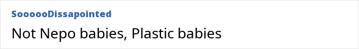 Alt text: Comment expressing disappointment about nepo babies related to Victoria&rsquo;s Secret looks sparking internet meltdown.