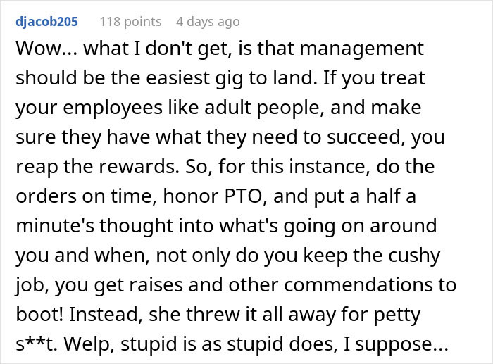 Woman takes revenge on bakery manager with a perfectly delicious and clever icing on the cake moment.
