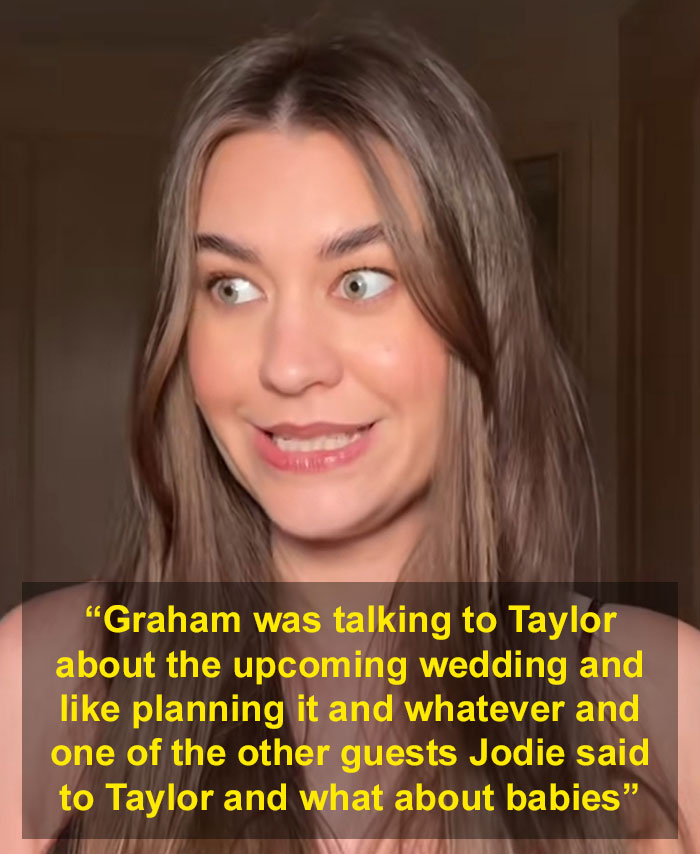 Woman reacting with a smile while discussing Graham Norton allegedly cutting off Jodie Turner-Smith’s insensitive question to Taylor Swift. Woman reacting with a smile while discussing Graham Norton allegedly cutting off Jodie Turner-Smith’s insensitive question to Taylor Swift.
