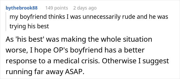 Clueless husband stands helplessly watching as wife passes out with 104-degree fever during medical crisis at home.