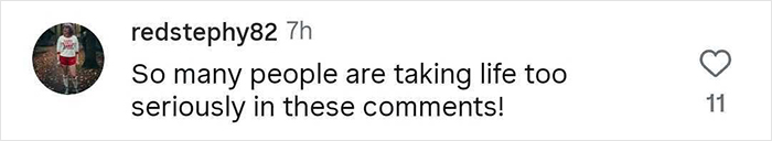 Comment on a social media post expressing that many people are taking life too seriously in the comments.