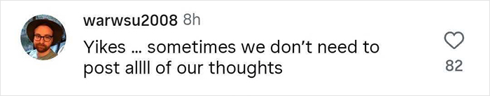 Screenshot of a social media comment reacting negatively to Kristen Bell's wedding anniversary post, could be triggering for victims.