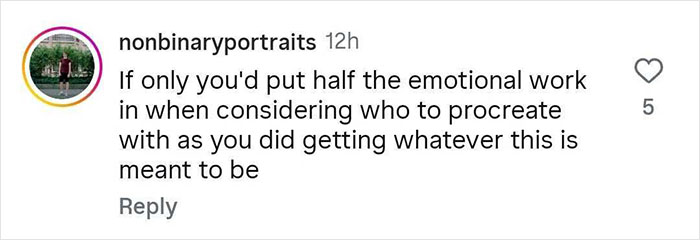 Comment on social media by nonbinaryportraits discussing emotional effort related to ringworm tattoo by Elon Musk's ex Grimes.