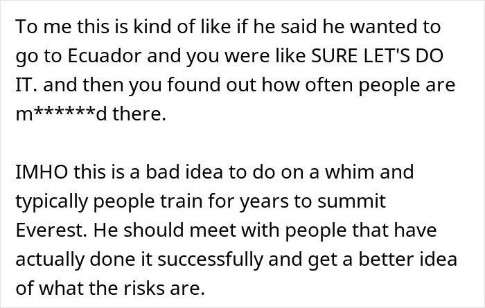 Text discussing a man getting majorly hurt when his wife asks to cancel their surprise anniversary trip he planned. Text discussing a man getting majorly hurt when his wife asks to cancel their surprise anniversary trip he planned.