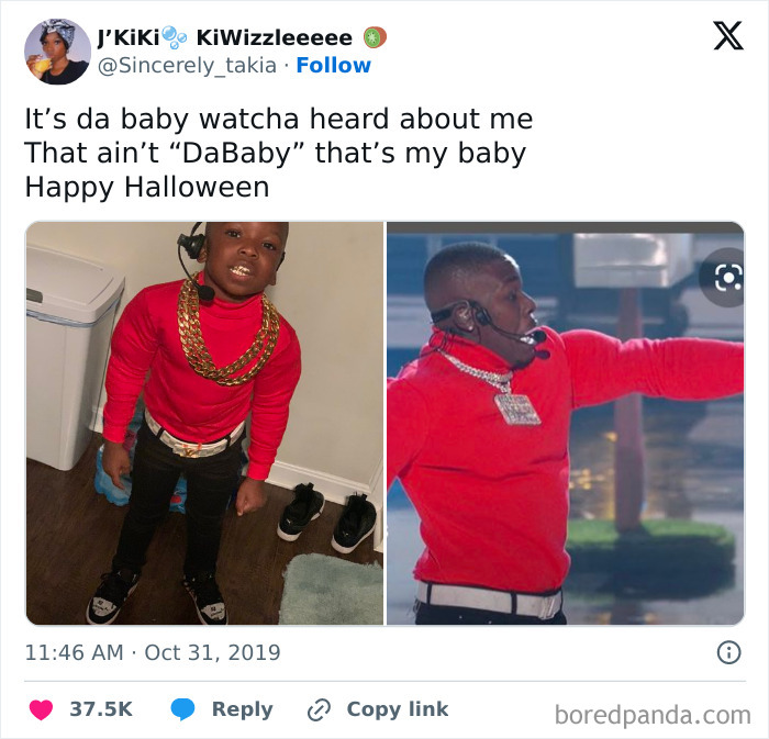 Child dressed in a creative Halloween costume inspired by a rapper, showcasing amazing kids' Halloween costume ideas.