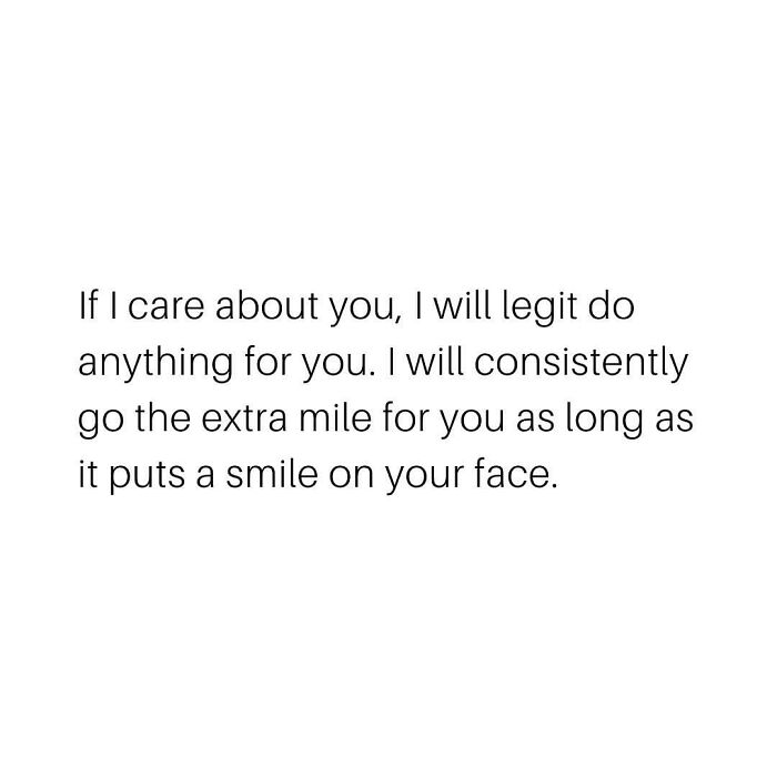 Text meme about relationships expressing willingness to go the extra mile to make a partner smile, relatable relationship meme.