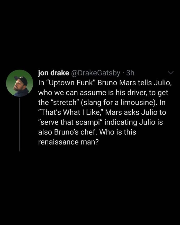 Tweet humor analysis discussing Bruno Mars, Julio, and chaotic tweets from people with studied humor.