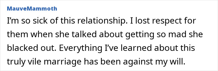 Comment expressing frustration over Kristen Bell and Dax Shepard's blackout fights and toxic marriage details revealed by insider.