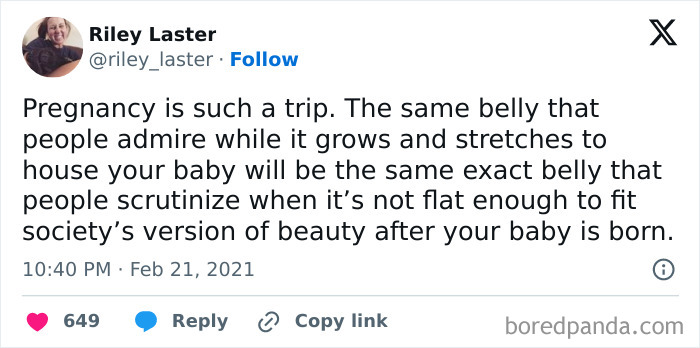 Tweet about the challenges of parenting, highlighting love, laundry, chaos, and lack of sleep in everyday life.