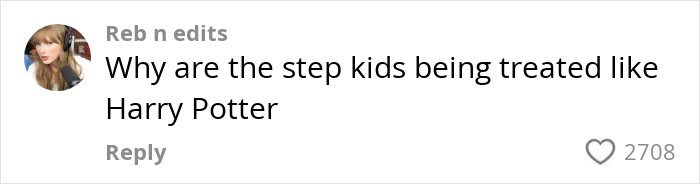 Comment questioning treatment of step kids, sparking debate about biological daughter having the biggest room in the house.
