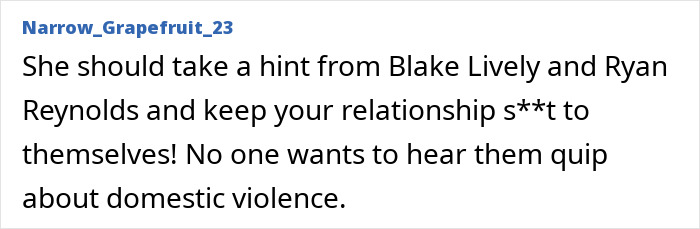 Screenshot of a comment criticizing Kristen Bell and Dax Shepard's toxic marriage and blackout fights in a public discussion.