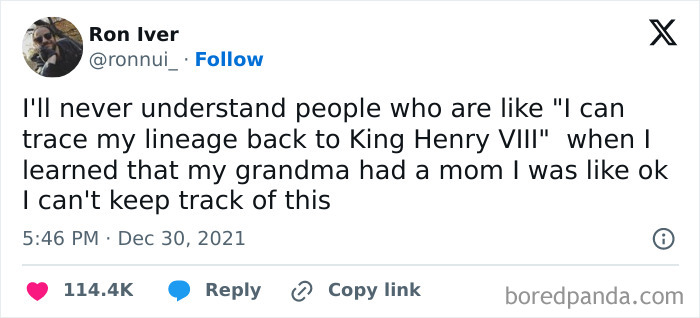 Funny and random Thunder Dungeon meme about tracing lineage with a humorous take on family history confusion.