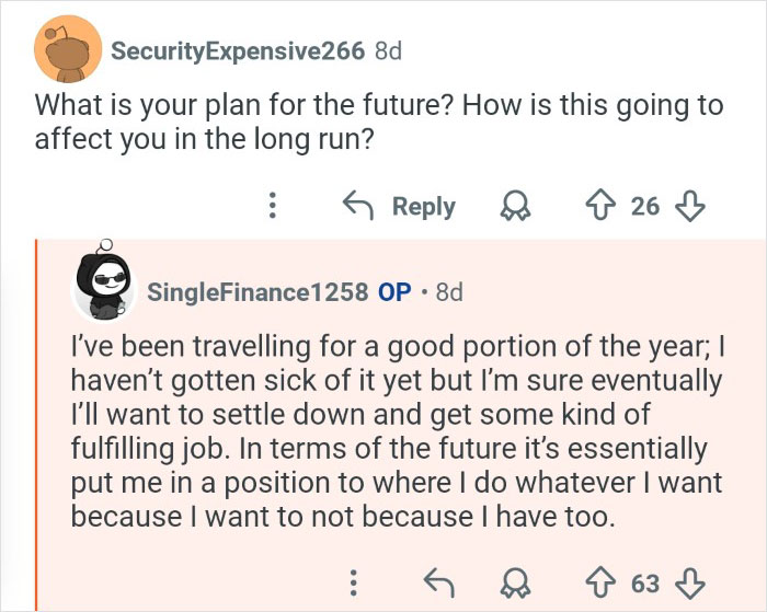 Screenshot of a lottery winner sharing plans for traveling and future fulfillment one year after winning $7M.