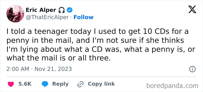 Screenshot of a funny Thunder Dungeon meme tweet about outdated technology confusing a teenager, part of random meme collection.
